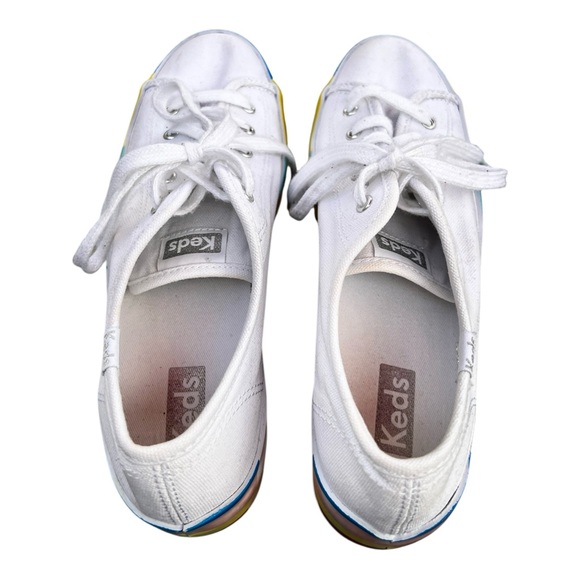 Keds Triple Up Wavy Platform Sneakers Women’s Size 6.5, Rainbow Color-block Fun - Picture 8 of 10
